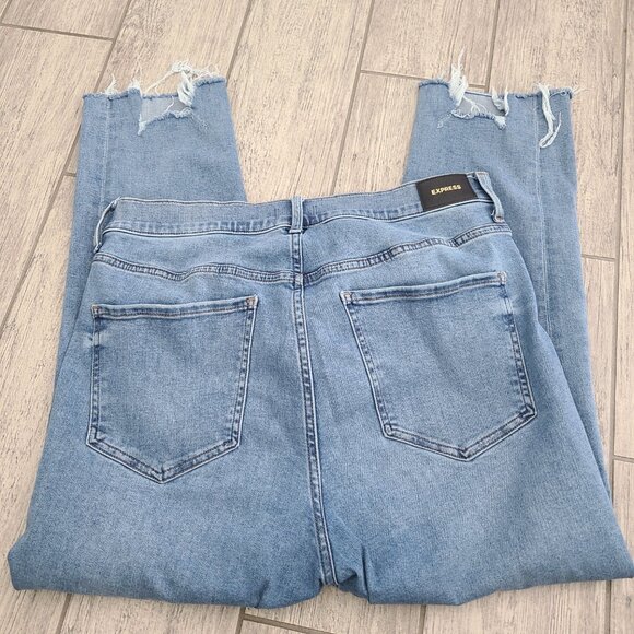 Express Super High Rise Mom Jeans Size 14 - Picture 13 of 14